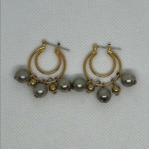 Gold and Silver Hoop Earrings (D1)